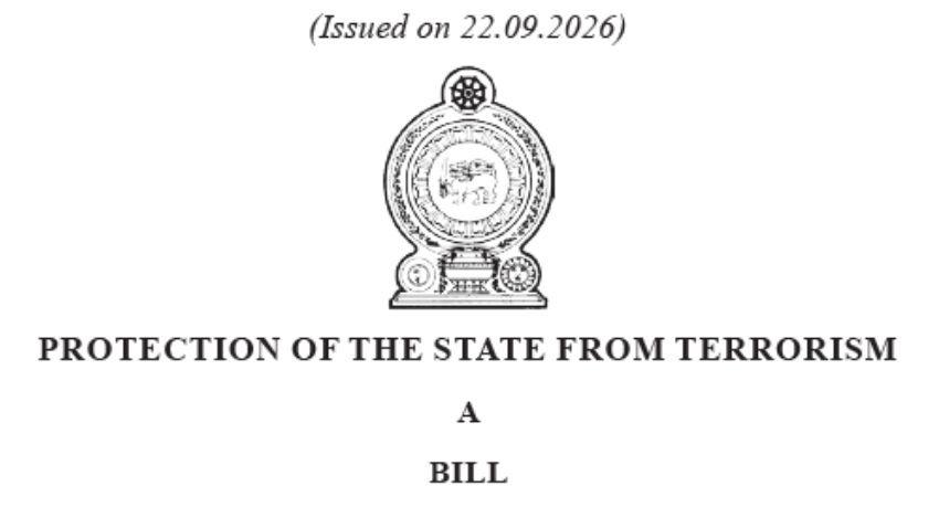 Sri Lanka Gazettes New Anti-Terror Bill